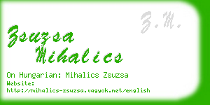 zsuzsa mihalics business card